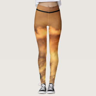 Personalizado Leggings MONOGRAM Y GOLD CLOUDS