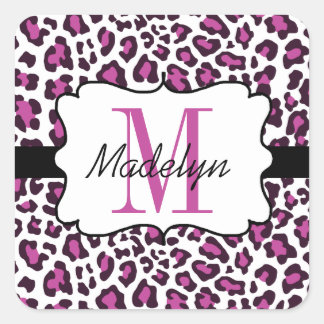 Personalizado Leopard Imprimir Pegatinas blancos m