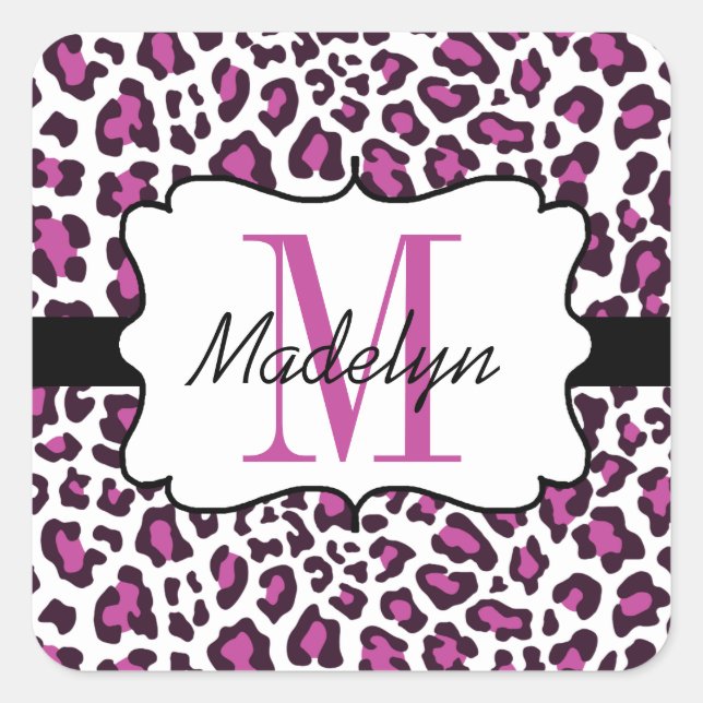 Personalizado Leopard Imprimir Pegatinas blancos m (Anverso)