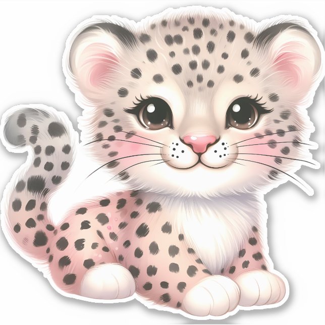 Personalizado Leopard Pegatina de Cut Scrapbooking (Anverso)