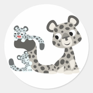 Personalizado Leopardo de la Nieve y Pegatina de C