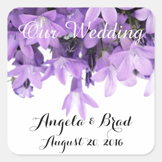 Personalizado Lilac Boda Sello para sobres Pegatin (Anverso)
