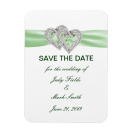 Personalizado Lime Hearts Guarda El Imán De Fecha