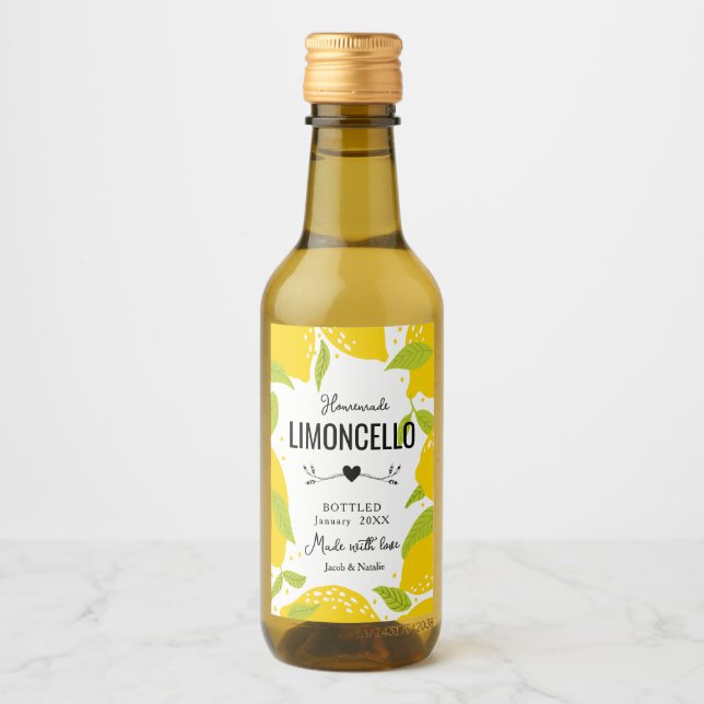 personalizado limoncello casero favorece el licor  (Anverso)