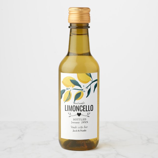 personalizado limoncello casero favorece el licor  (Anverso)