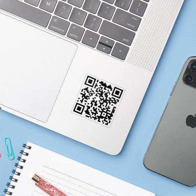 Personalizado Limpiar Pegatinas de código Qr imper (Ordenado portátil  con iPhone)