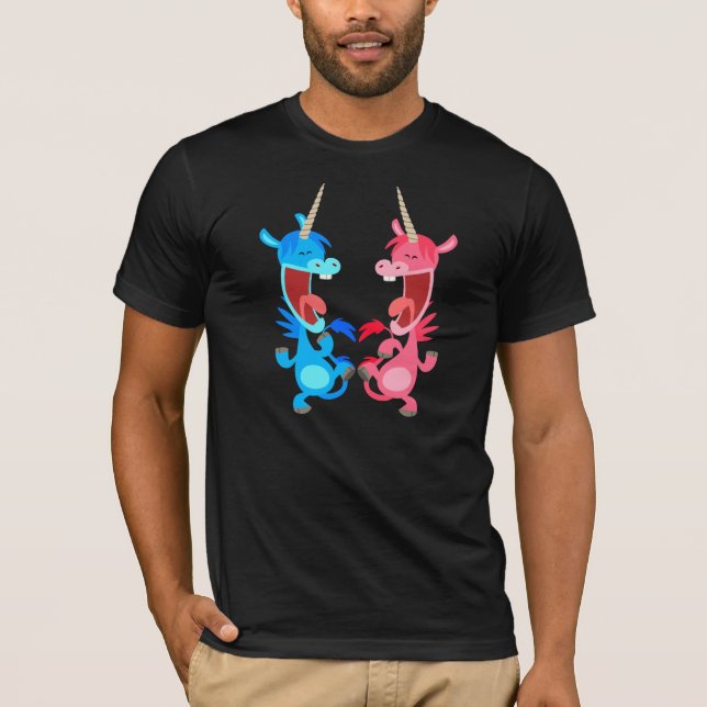 Personalizado lindo baila camiseta de Unicornio (Anverso)
