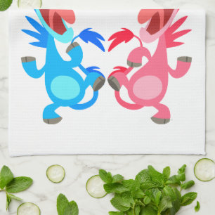 Personalizado lindo bailando toalla de cocina de U