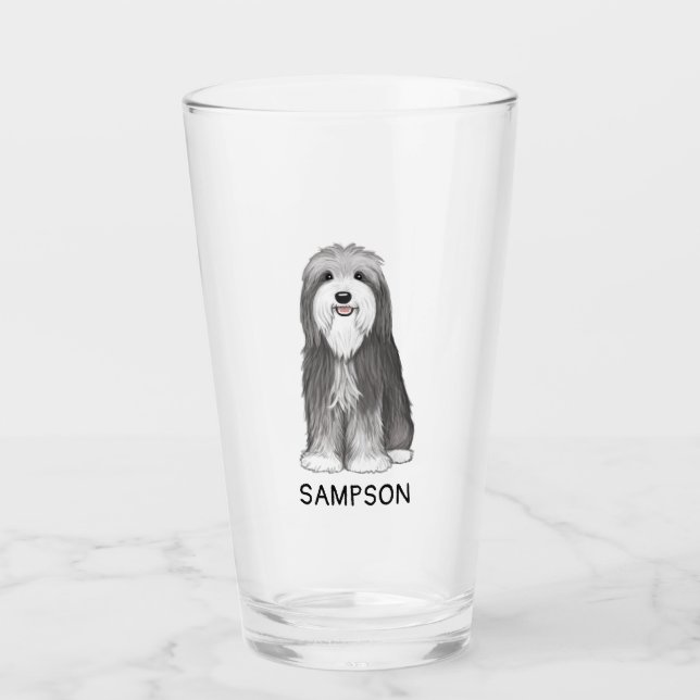 Personalizado lindo barbudo del perro el | Beardie (Anverso)