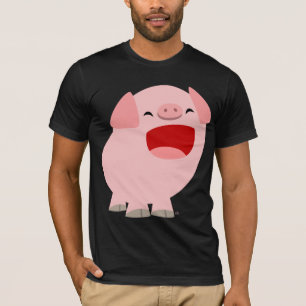 Personalizado lindo cantando camiseta de cerdo