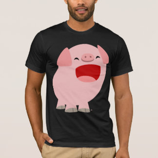 Personalizado lindo cantando camiseta de cerdo