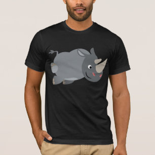 Personalizado lindo cargando camiseta de rinoceron