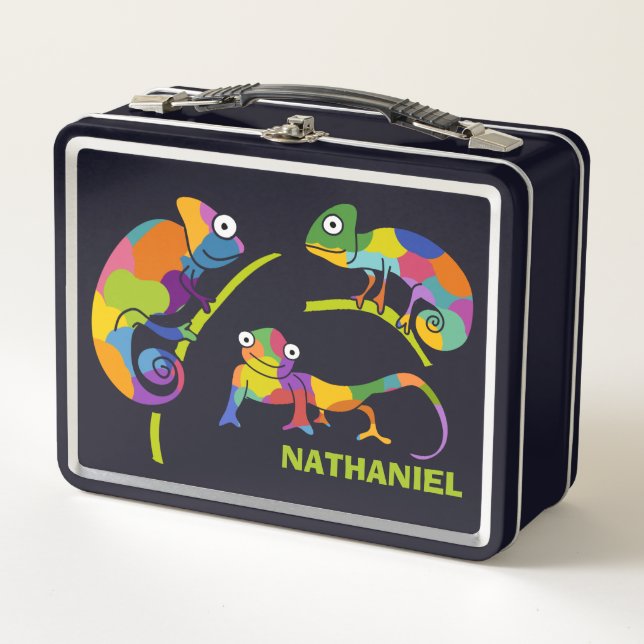Personalizado lindo Chameleons Colores brillantes  (Anverso)