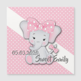 Personalizado lindo elefante bebé en una polka bla