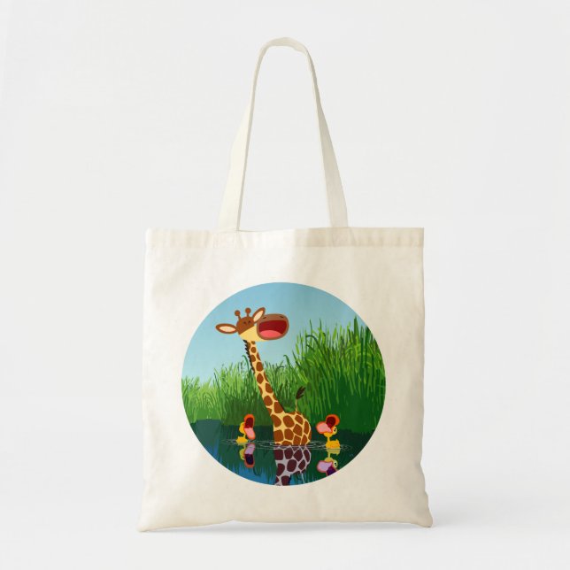 Personalizado lindo Giraffe y Bolsa de Ducklings (Frente)