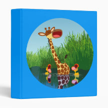 Personalizado lindo Giraffe y Ducklings Aver Binde