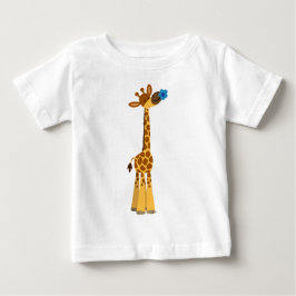 Personalizado lindo Giraffe y la camiseta del bebé