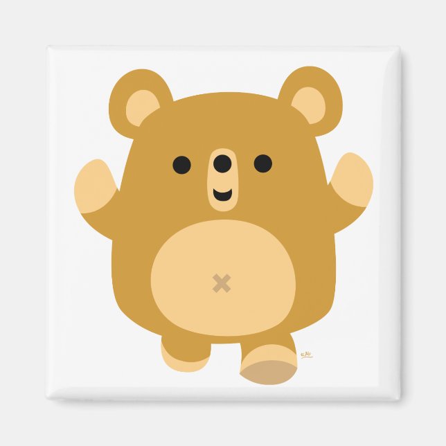 Personalizado lindo imán de oso afectivo (Frente)