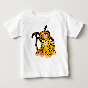 Personalizado lindo Jaguares en amor Camiseta bebé