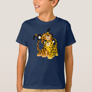 Personalizado lindo jaguares en camiseta de amor p