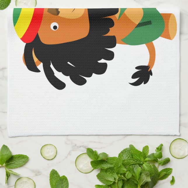 Personalizado lindo León de la toalla de cocina de (Doblado)