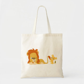 Personalizado lindo León papá y bolsa de cubo