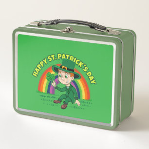 Personalizado lindo leprechaun con shamrock y arco