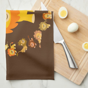 Personalizado lindo Lion Mandala Kitchel Toalla