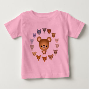 Personalizado lindo oso bebés bebé camiseta