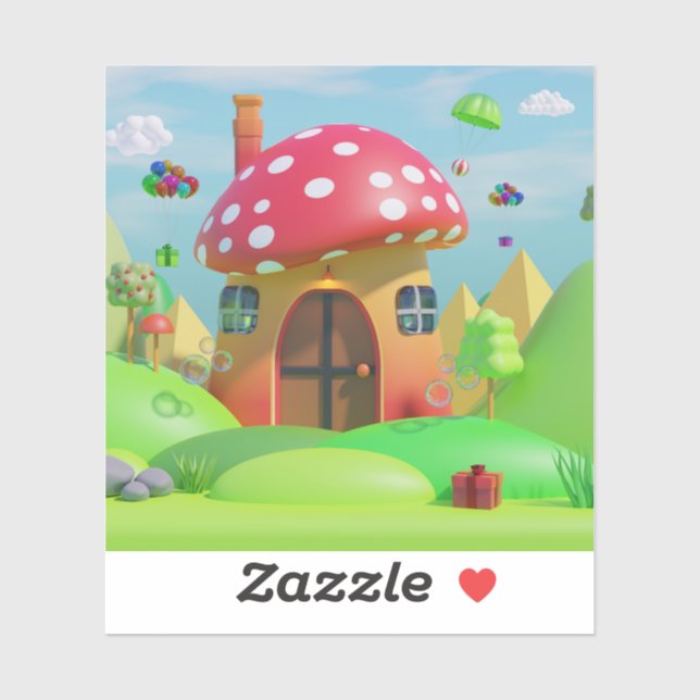 Personalizado lindo País Maravilla: Pegatina de Vi (Hoja)