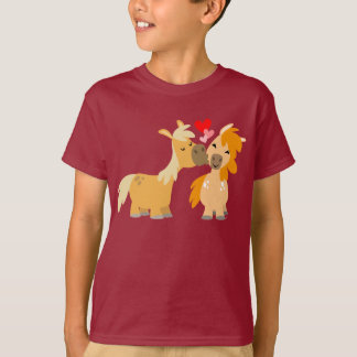 Personalizado lindo pone en la camiseta de los niñ