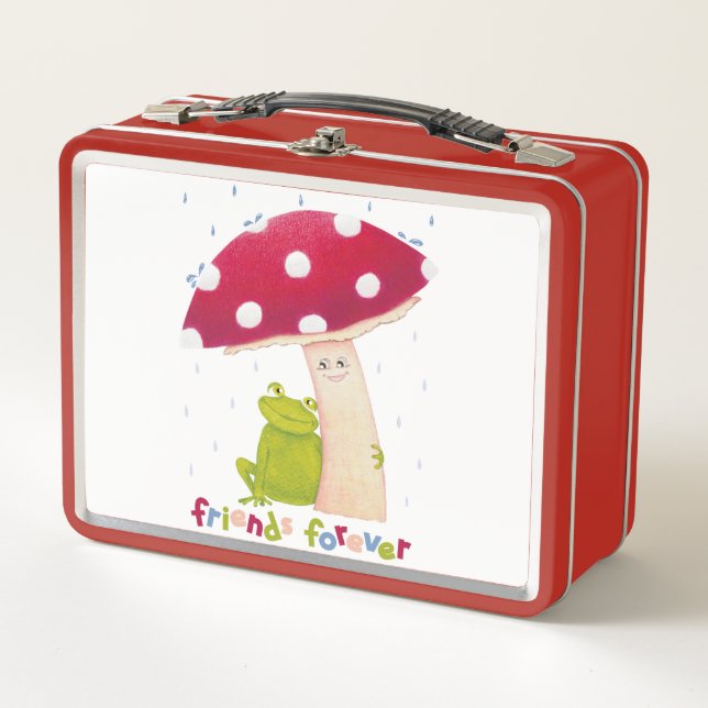 Personalizado lindo sentada de rana y hongo bajo l (Anverso)