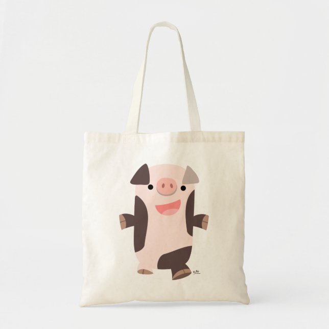 Personalizado lindo sonriente Bolsa de cerdo (Frente)
