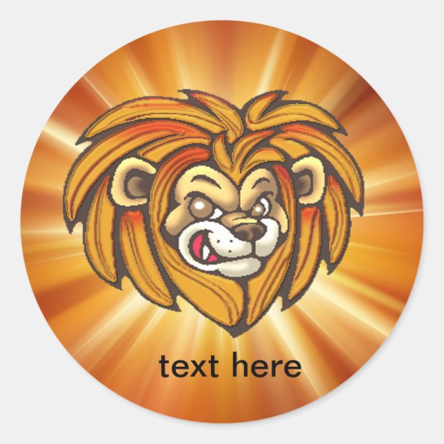 Personalizado Lion Face Pegatinas de Vida Silvestr (Anverso)