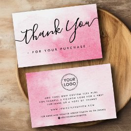 Personalizado logo color de agua rosa gracias inse