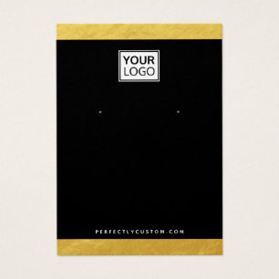 Personalizado logo falsear bordes dorados tarjeta
