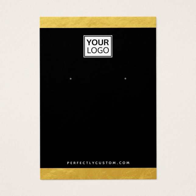 Personalizado logo falsear bordes dorados tarjeta  (Frente)
