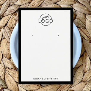 Personalizado logotipo borde negro tarjetas de vis