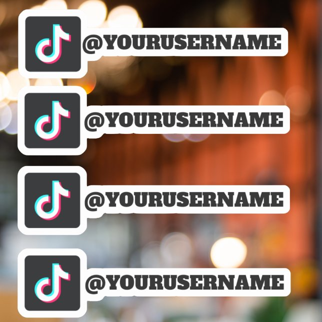 Personalizado logotipo de TikTok Pegatina de nombr (Subido por el creador)