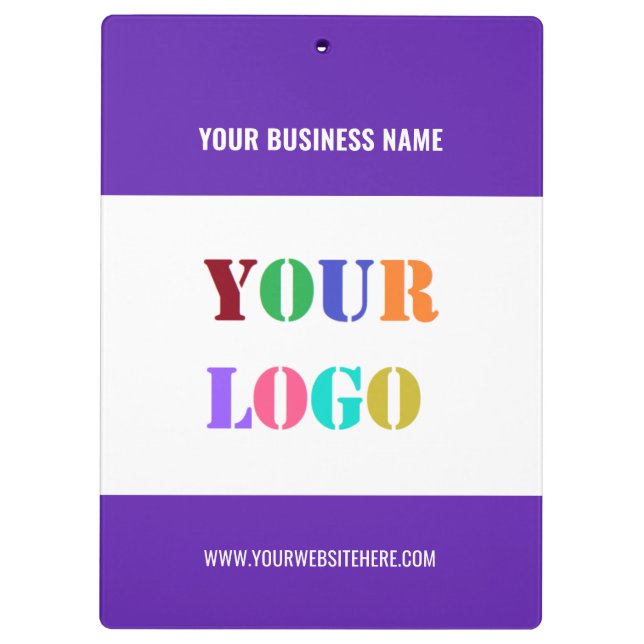 Personalizado Logotipo Texto Portapapeles comercia (Reverso)