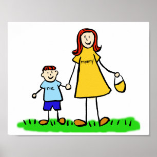 Personalizado madre e hijo Poster de arte