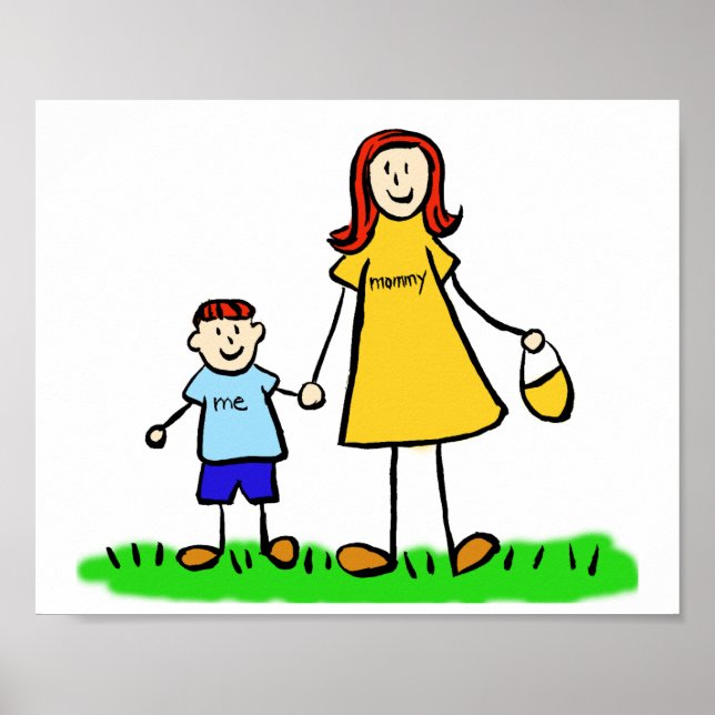 Personalizado madre e hijo Poster de arte (Frente)