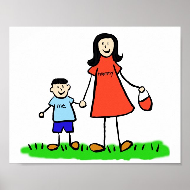 Personalizado madre e hijo Poster de arte (Frente)