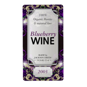 Personalizado Magic Purple Gold Textos Etiquetas d