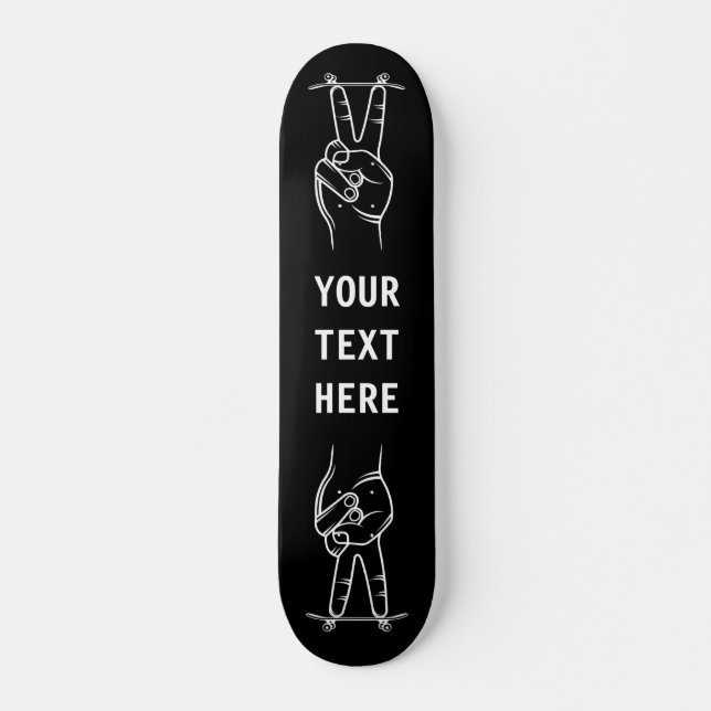 Personalizado - Mano con un pequeño Skateboard (Anverso )