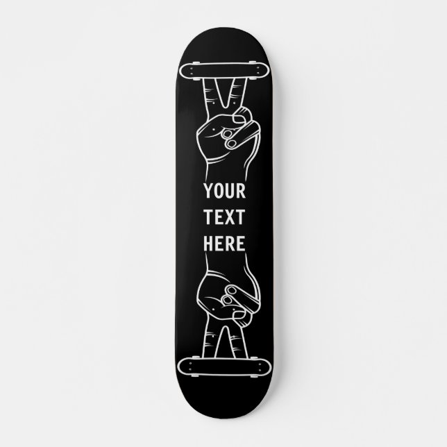 Personalizado - Mano con un pequeño Skateboard (Anverso )