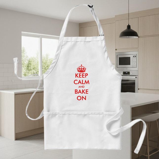Personalizado Mantener la calma delantal | plantil (Keep calm baking apron)