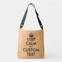 Personalizado Mantener la calma en la bolsa de la 
