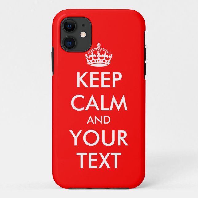 Personalizado Mantener tranquilo funda para iPhone (Reverso)