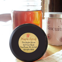 Personalizado Maple Syrup Maple deja Pegatina empr